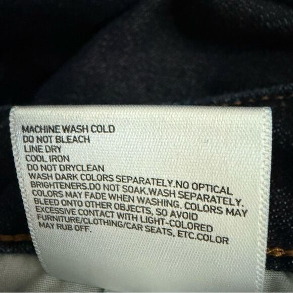 Uniqlo Ines de la Fressange Slim Straight Jeans Dark Wash Preowned Size 6 - Picture 8 of 8